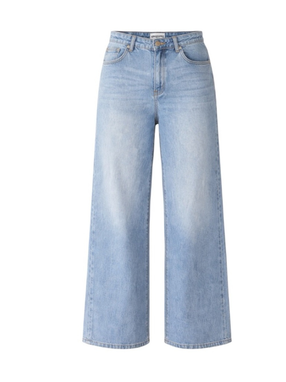 Princess Polly - Wide Leg Jeans Light Wash High Rise Denim Size US 8 / AU 12